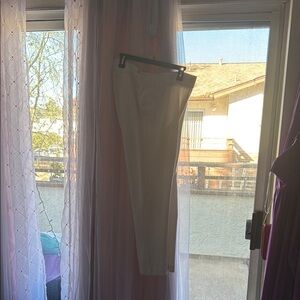Rafaella White Straight Leg Pants